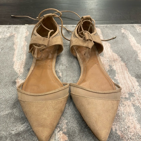 Beige Zara Flats with String Wrap - Picture 1 of 3